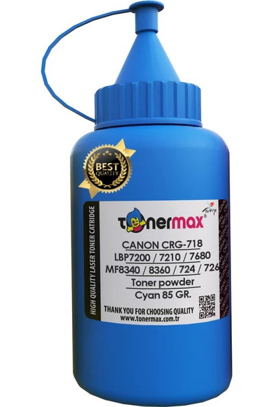 Canon CRG-718 Toner Tozu Mavi/ LBP-7200 / 7210 / 7680 / MF8340 / 8350 / 8360 / MF724 / M726 ürün görseli 1