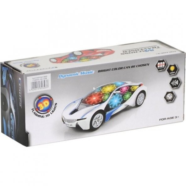 Ctoy 3D Işıklı Pilli Ve Sesli Araba - Resim 2