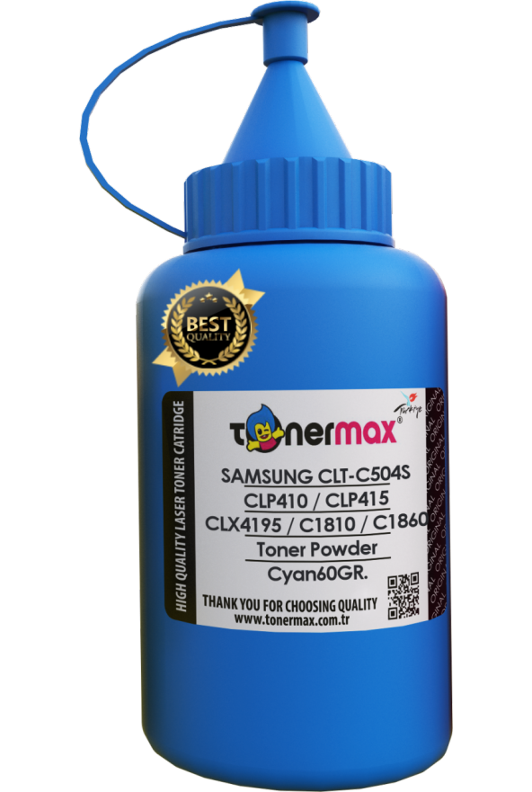 Samsung CLT-C504S Toner Tozu Mavi/ CLP-410 / CLP-415 / CLX-4100 / CLX-4195 / C1860 / C1810 ürün görseli 1