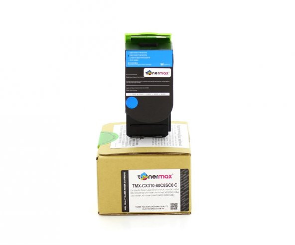 Lexmark 80C8SC0 Mavi Muadil Toner / CX310 / CX410 / CX510 ürün görseli 1