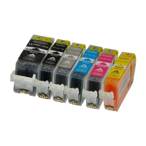 Canon PGI-525 PGBK / CLİ-526 CMYK+GY Muadil Kartuş Set ürün görseli 1