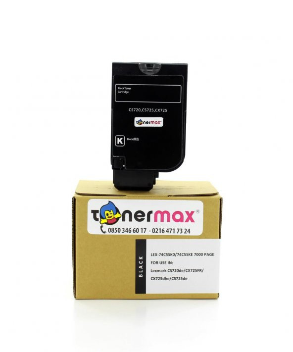 Lexmark CS720-74C5HK0 Siyah Muadil Toner Yüksek Kapasiteli ürün görseli 1