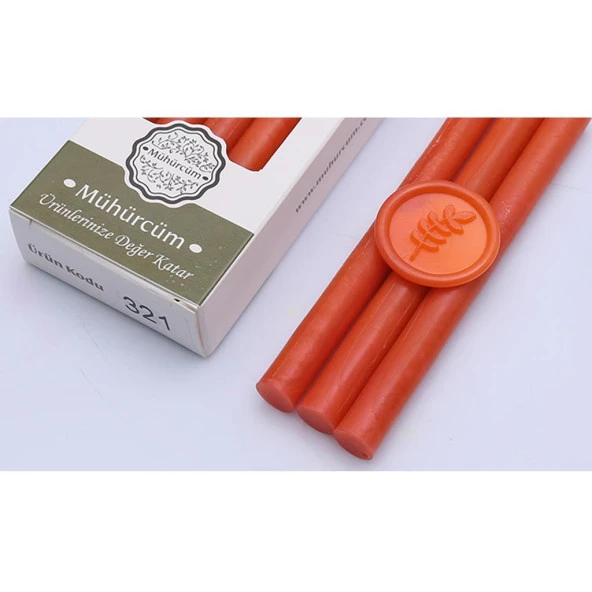 Mühür Mumu Çubuk 11mmx120mm 10 lu Paket Model: 321 PAPAYA ürün görseli 1