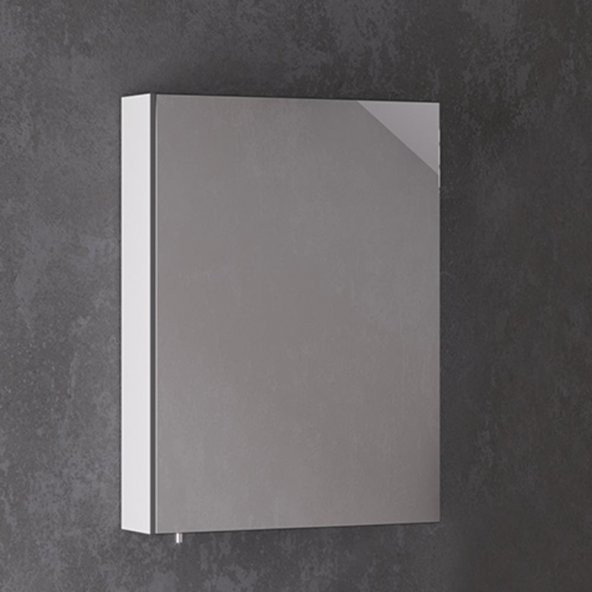 Denko Terra 60 cm MDF Antrasit Gri Banyo Dolabı Aynalı Üst Modülü ürün görseli 1