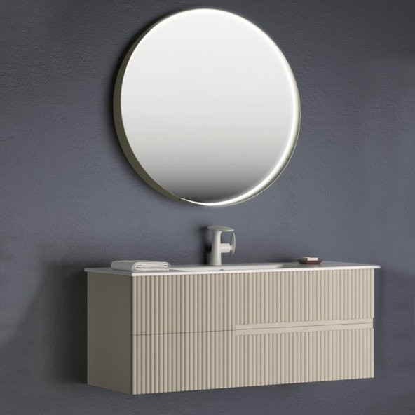 Orka Moonlight 120 cm Mat Vizon Banyo Dolabı Takımı ürün görseli 1