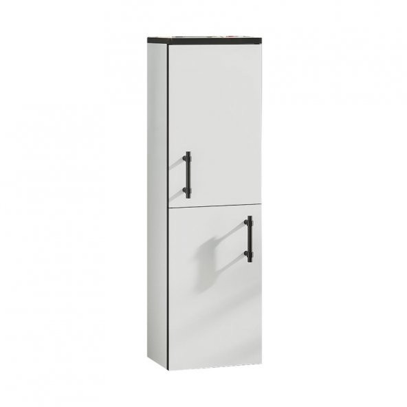 Orka Knidos 30 cm Beyaz Banyo Üst Boy Çamaşır Dolabı ürün görseli 1