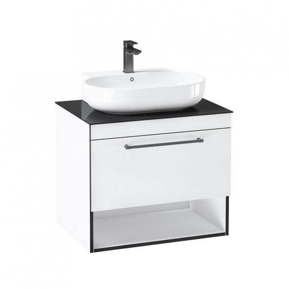 Orka Knidos 70 cm Beyaz Banyo Dolabı Alt Modül ve Lavabo ürün görseli 1