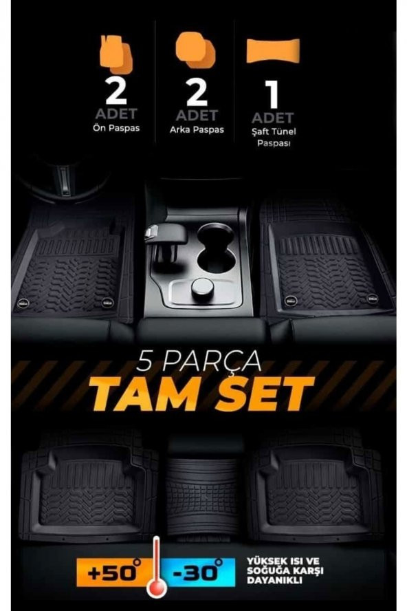 Skoda Superb Havuzlu Universal Paspas Siyah - Resim 3