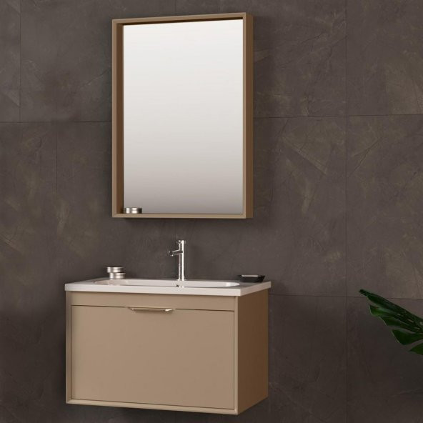 Orka Clay 80 cm Sahra Banyo Dolabı Takımı ürün görseli 1