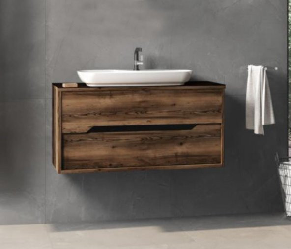 Orka Galia 100 cm MDF Ella Banyo Dolabı Alt Modül ve Lavabo ürün görseli 1