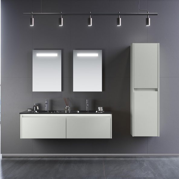 Orka Lisbon 132 cm Kaşmir Banyo Dolabı Takımı ve Boy Dolabı ürün görseli 1