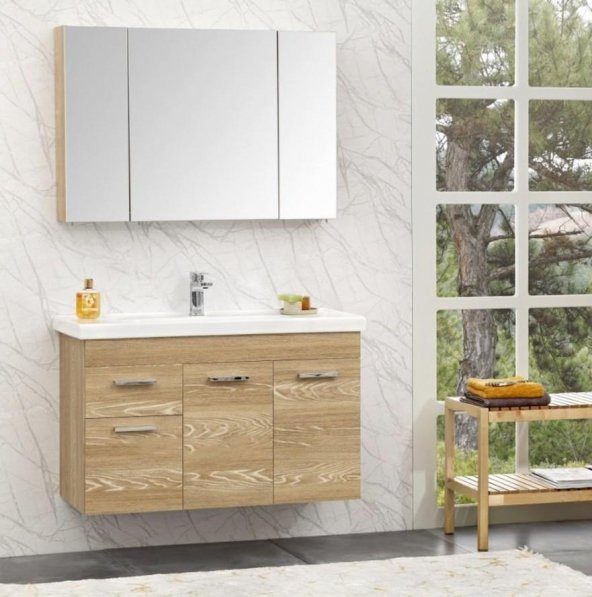 Orka Enez 100 cm Livana Banyo Dolabı Takımı ürün görseli 1