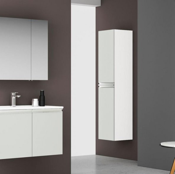 Orka Terme 60 cm Kaşmir Taş Banyo Dolabı Takımı ve Boy Dolabı ürün görseli 1