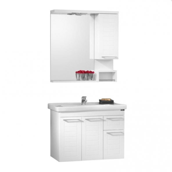 Orka Perge 85 cm Banyo Dolabı Takımı ürün görseli 1