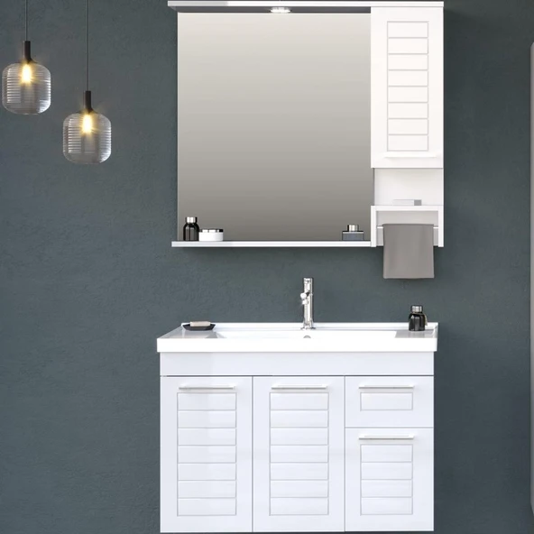 Orka Perge 100 cm Banyo Dolabı Takımı ürün görseli 1
