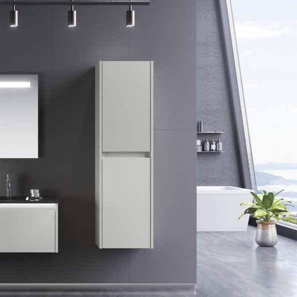 Orka Lisbon 40 cm Mat Kaşmir Banyo Boy Çamaşır Dolabı ürün görseli 1