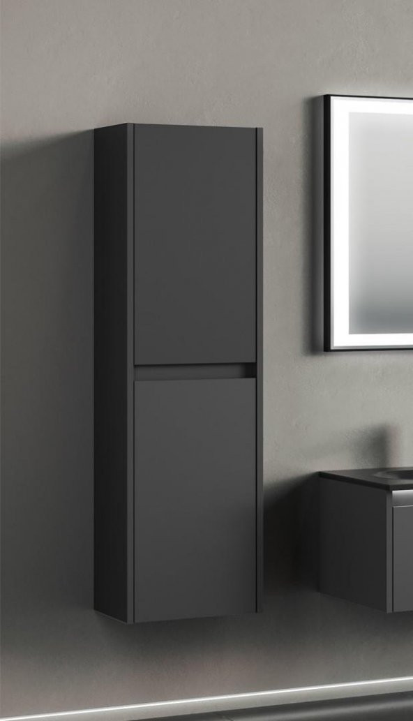 Orka Lisbon 40 cm Mat Antrasit Banyo Boy Çamaşır Dolabı ürün görseli 1