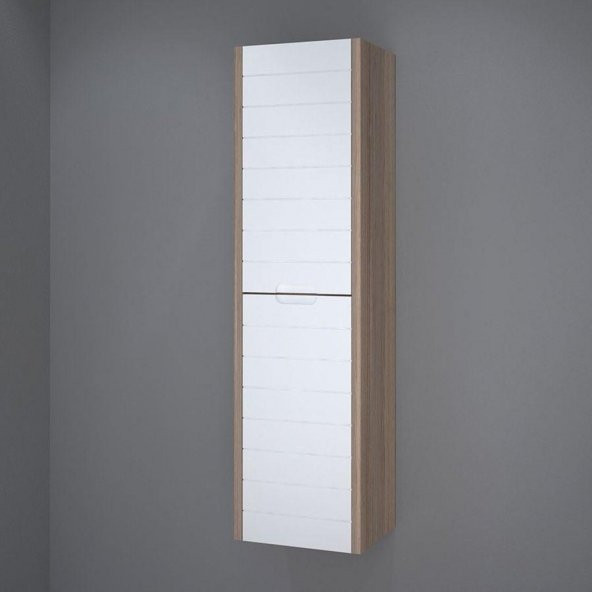Denko Mostar 35 cm MDF ve Beyaz Lake Banyo Boy Dolabı, Çamaşırlık ürün görseli 1