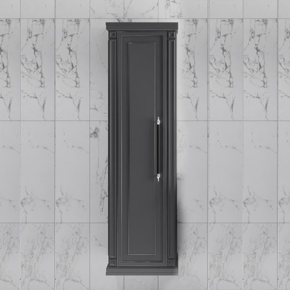 Denko Albatros 45 cm MDF Gri Banyo Boy Dolabı ürün görseli 1