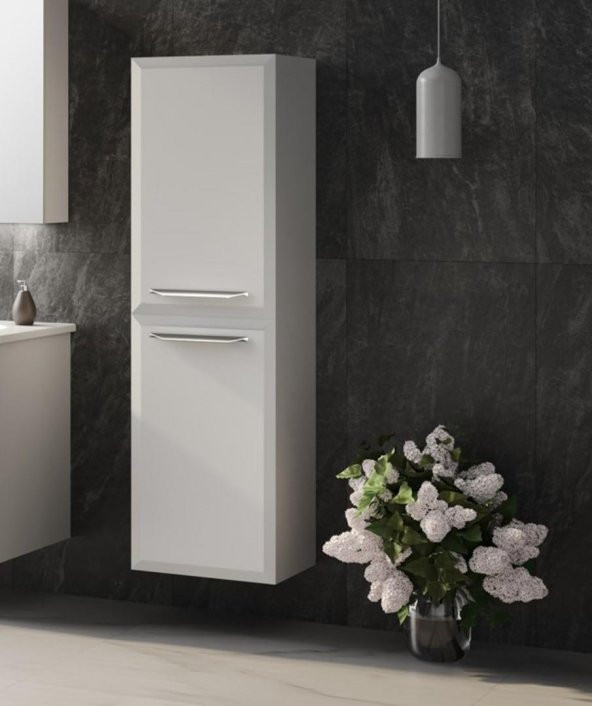 Orka Nuvola 40 cm Beyaz Banyo Boy Çamaşır Dolabı ürün görseli 1