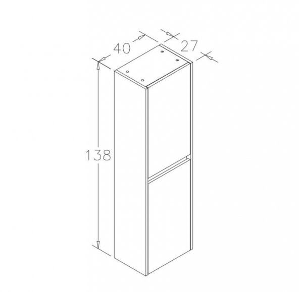 Orka Aydos 40 cm Banyo Boy Çamaşır Dolabı - Resim 3