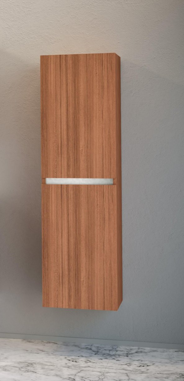 Orka Dinar/Enez 40 cm Teak Banyo Boy Çamaşır Dolabı ürün görseli 1