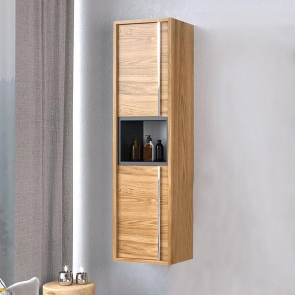 DENKO Matia 35 cm MDF Hazar Banyo Boy Çamaşır Dolabı ürün görseli 1