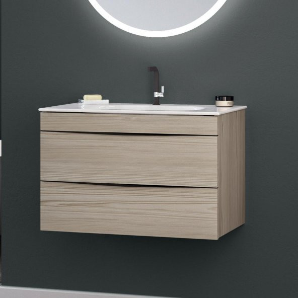 Orka Vento 80 cm Glassgow Banyo Dolabı Alt Modül ve Lavabo ürün görseli 1