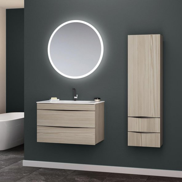Orka Vento 80 cm Glassgow Banyo Dolabı Takımı ve Boy Dolabı ürün görseli 1