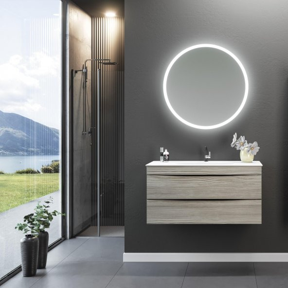 Orka Vento 100 cm MDF Dublin Banyo Dolabı Alt Modül ve Lavabo ürün görseli 1