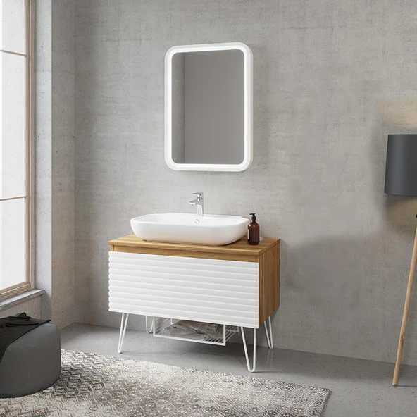Denko Taylan 85 cm MDF Beyaz Banyo Dolabı Takımı ürün görseli 1