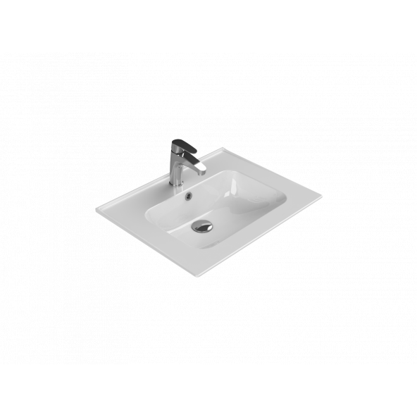 Turkuaz Seramik Cerastyle Blue Serisi 60 x 47 Cm Etajerli Lavabo ürün görseli 1