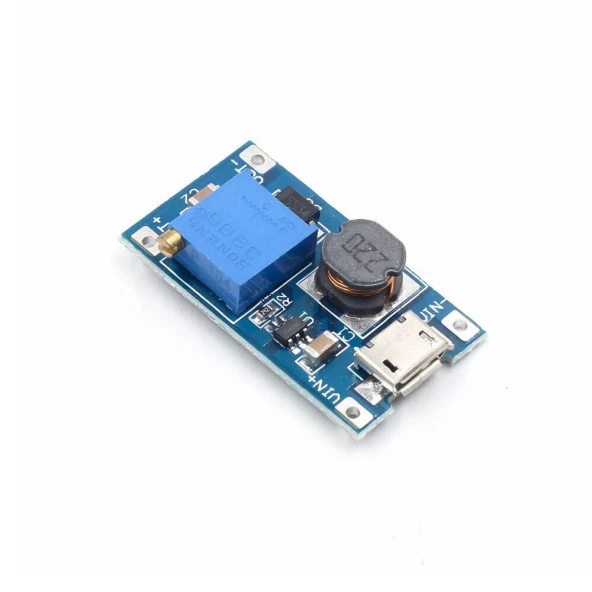 MT3608 Micro USB DC-DC Voltaj Yükseltici Modül - USB Soketli - 2A - Resim 2