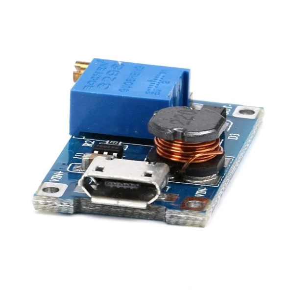 MT3608 Micro USB DC-DC Voltaj Yükseltici Modül - USB Soketli - 2A - Resim 6