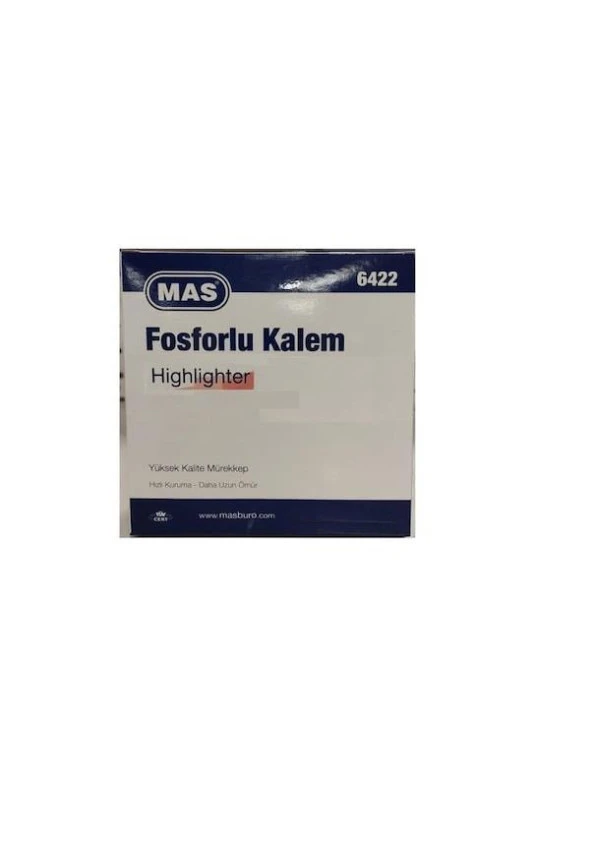 MAS FOSFORLU KALEM 6422 PASTEL SARI 12 LI ürün görseli 1