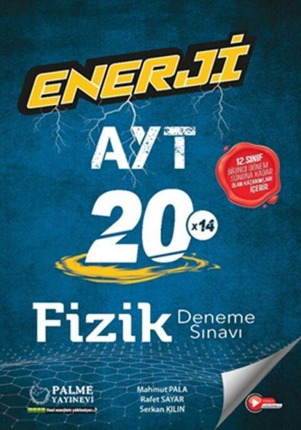 AYT Fizik 20 x 14 Deneme Sınavı Palme Yayınları ürün görseli 1