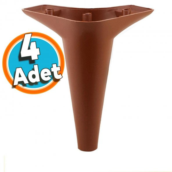 Mobilya Yatak Kanepe Sehpa TV Ünitesi Koltuk Ayağı 15 cm Kahverengi Baza Ayak (4 ADET) ürün görseli 1
