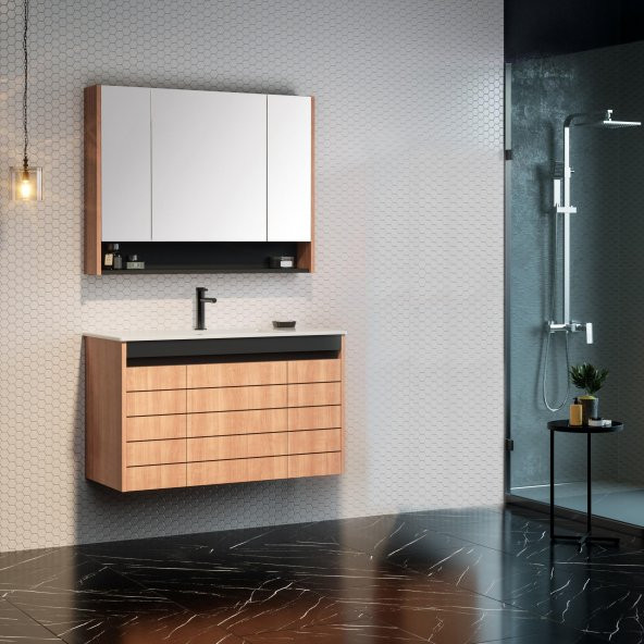 Orka Ricato 100 cm Morgana Kiraz Banyo Dolabı Takımı ürün görseli 1
