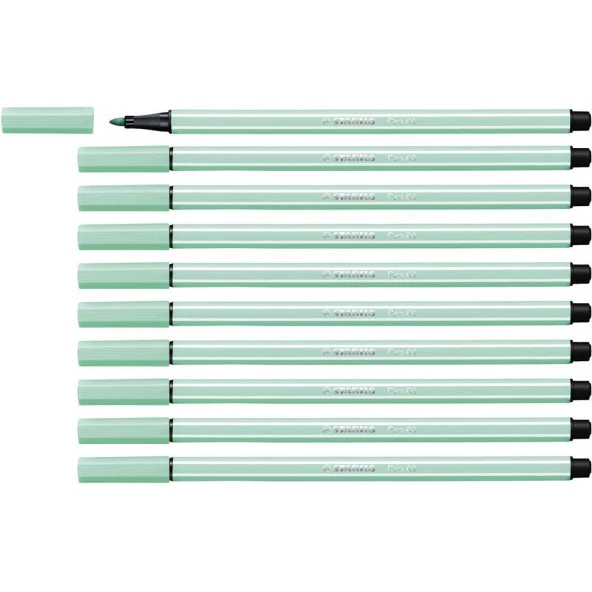 Stabilo Keçe Uçlu Boya Kalemi 1 MM Buz Yeşili Keçeli Kalem (10 Lu Paket) ürün görseli 1