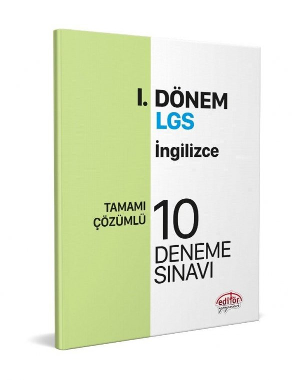 8. Sınıf LGS İngilizce 1. Dönem 10 Deneme Editör Yayınları ürün görseli 1