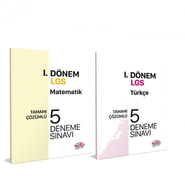 Editör 2023 8.Sınıf LGS 1.Dönem Matematik ve Türkçe Deneme Seti 2 Kitap ürün görseli 1