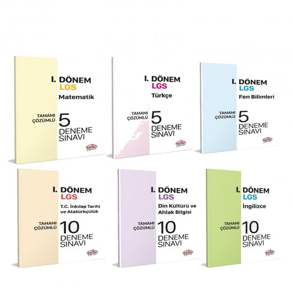 Editör 2023 8.Sınıf 1.Dönem Deneme Seti 6 Kitap ürün görseli 1