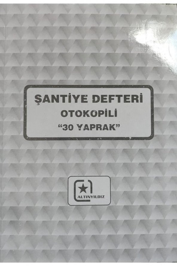ALTINYILDIZ SANTIYE DEFTERI 20X28 2 NUSHA 30 SAYFA ürün görseli 1