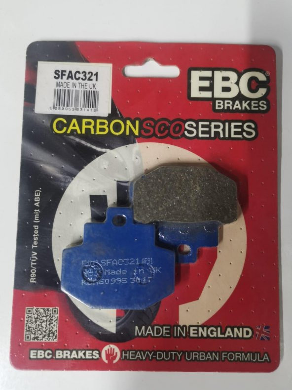 Ebc Sfac321 2003-2015 Gilera Runner VXR 200 Uyumlu Arka Fren Balatası Karbon Balata ürün görseli 1
