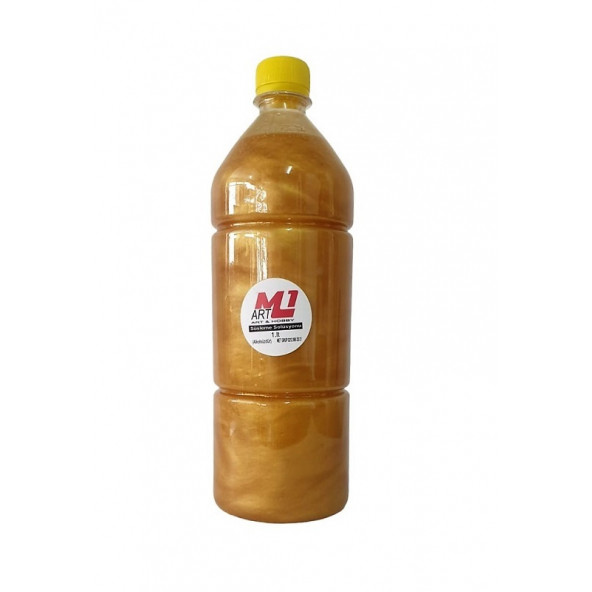 M1 ART Hediyelik  Simli Sedef Süsleme Solüsyonu ALTIN Limon Esanslı 1 lt ürün görseli 1