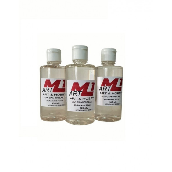 M1 ART Parlak Sıvı Cam 100.ML X 3 ADET ürün görseli 1