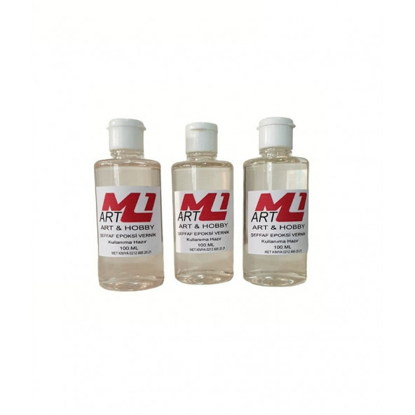 M1 ART Şeffaf Epoksi Vernik 100.ml X 3 ADET ürün görseli 1
