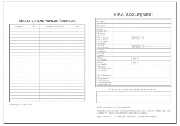 Kira Kontratı 100'lü ürün görseli 1