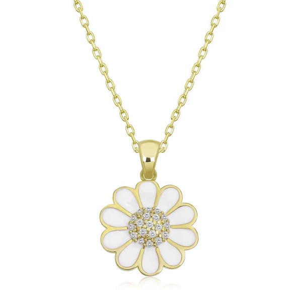 Gümüş Gold Papatya Kadın Kolye SL4790 ürün görseli 1