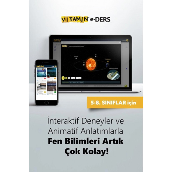 Vitamin 7. Sınıf Fen Bilimleri (e-Ders)  1568 Yeni Nesil Soru, 1790 Dakika Video  3D Objeler ürün görseli 1